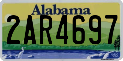 AL license plate 2AR4697