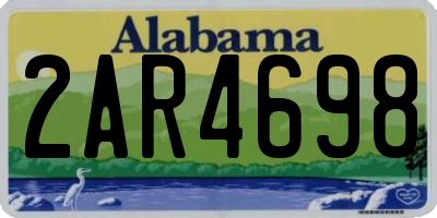 AL license plate 2AR4698
