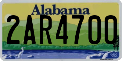 AL license plate 2AR4700