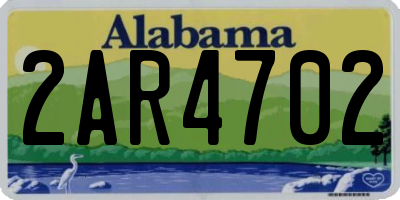 AL license plate 2AR4702