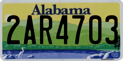 AL license plate 2AR4703