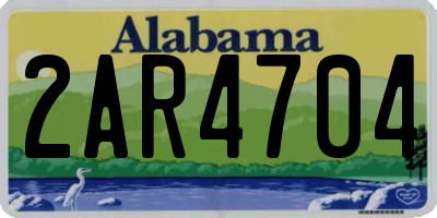 AL license plate 2AR4704