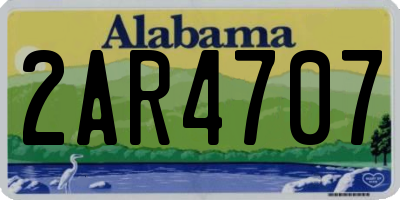 AL license plate 2AR4707