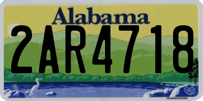 AL license plate 2AR4718