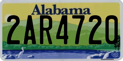 AL license plate 2AR4720