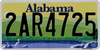 AL license plate 2AR4725
