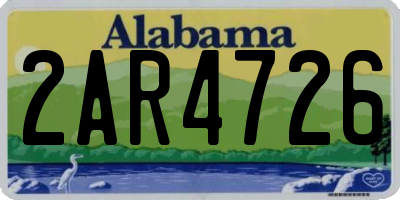 AL license plate 2AR4726