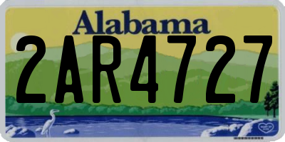 AL license plate 2AR4727