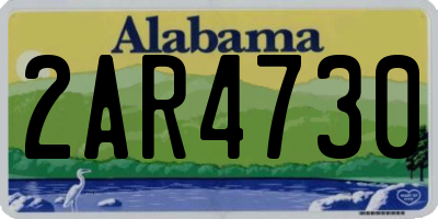 AL license plate 2AR4730