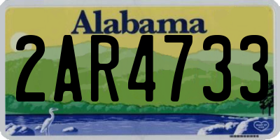 AL license plate 2AR4733