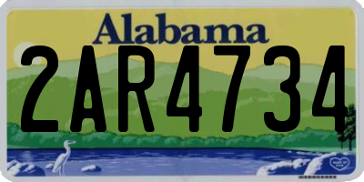 AL license plate 2AR4734