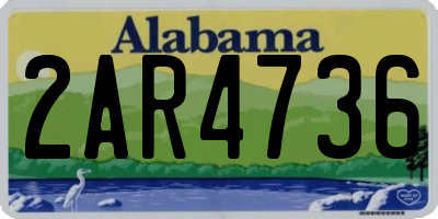 AL license plate 2AR4736
