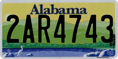 AL license plate 2AR4743