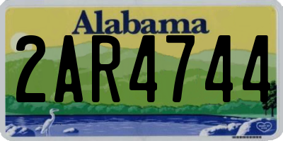 AL license plate 2AR4744