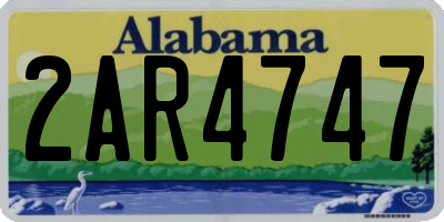 AL license plate 2AR4747