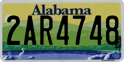AL license plate 2AR4748