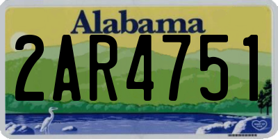 AL license plate 2AR4751