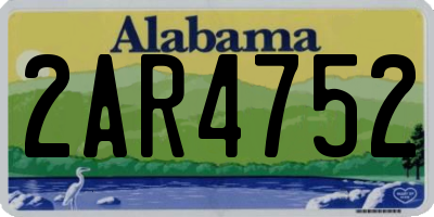 AL license plate 2AR4752