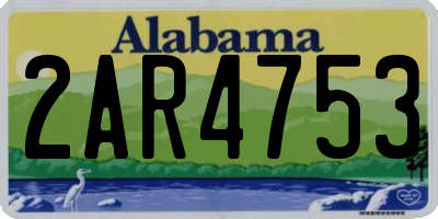 AL license plate 2AR4753