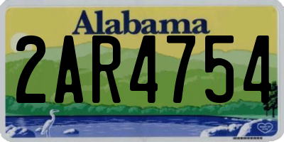 AL license plate 2AR4754