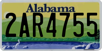 AL license plate 2AR4755