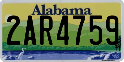 AL license plate 2AR4759