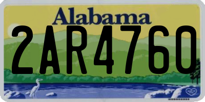AL license plate 2AR4760