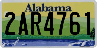 AL license plate 2AR4761