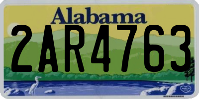 AL license plate 2AR4763