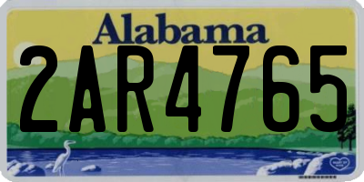 AL license plate 2AR4765