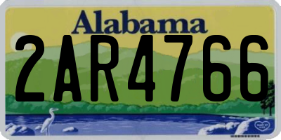 AL license plate 2AR4766