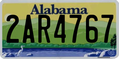 AL license plate 2AR4767