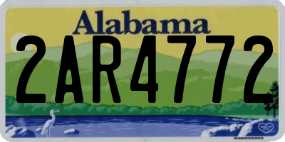 AL license plate 2AR4772