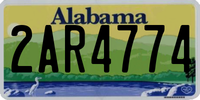 AL license plate 2AR4774