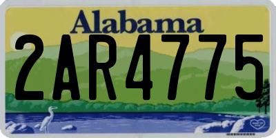 AL license plate 2AR4775
