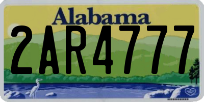 AL license plate 2AR4777