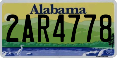 AL license plate 2AR4778