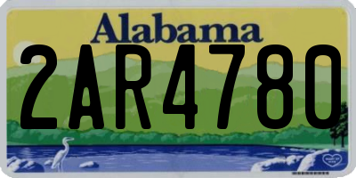 AL license plate 2AR4780