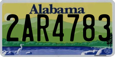 AL license plate 2AR4783