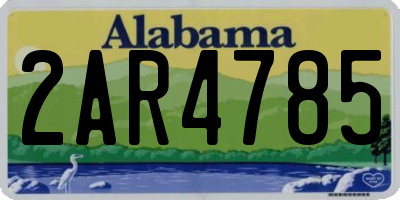 AL license plate 2AR4785