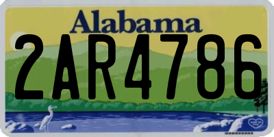 AL license plate 2AR4786