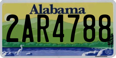 AL license plate 2AR4788