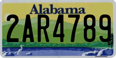 AL license plate 2AR4789
