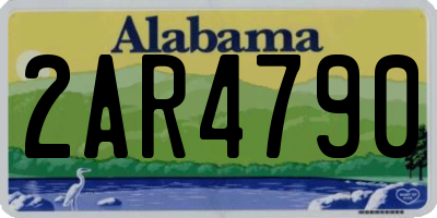 AL license plate 2AR4790