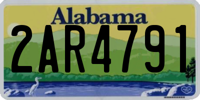 AL license plate 2AR4791