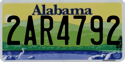 AL license plate 2AR4792