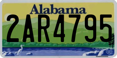 AL license plate 2AR4795