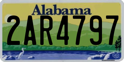 AL license plate 2AR4797