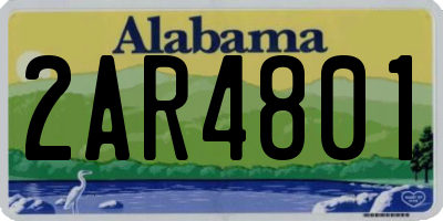 AL license plate 2AR4801