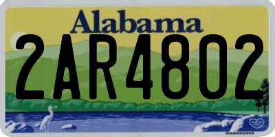 AL license plate 2AR4802